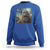 Funny Halloween Sweatshirt Bigfoot Selfie With Ghost Starry Night Art - Wonder Print Shop