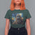 Funny Halloween T Shirt For Women Bigfoot Selfie With Ghost Starry Night Art - Wonder Print Shop
