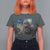 Funny Halloween T Shirt For Women Bigfoot Selfie With Ghost Starry Night Art - Wonder Print Shop