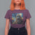 Funny Halloween T Shirt For Women Bigfoot Selfie With Ghost Starry Night Art - Wonder Print Shop