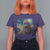Funny Halloween T Shirt For Women Bigfoot Selfie With Ghost Starry Night Art - Wonder Print Shop