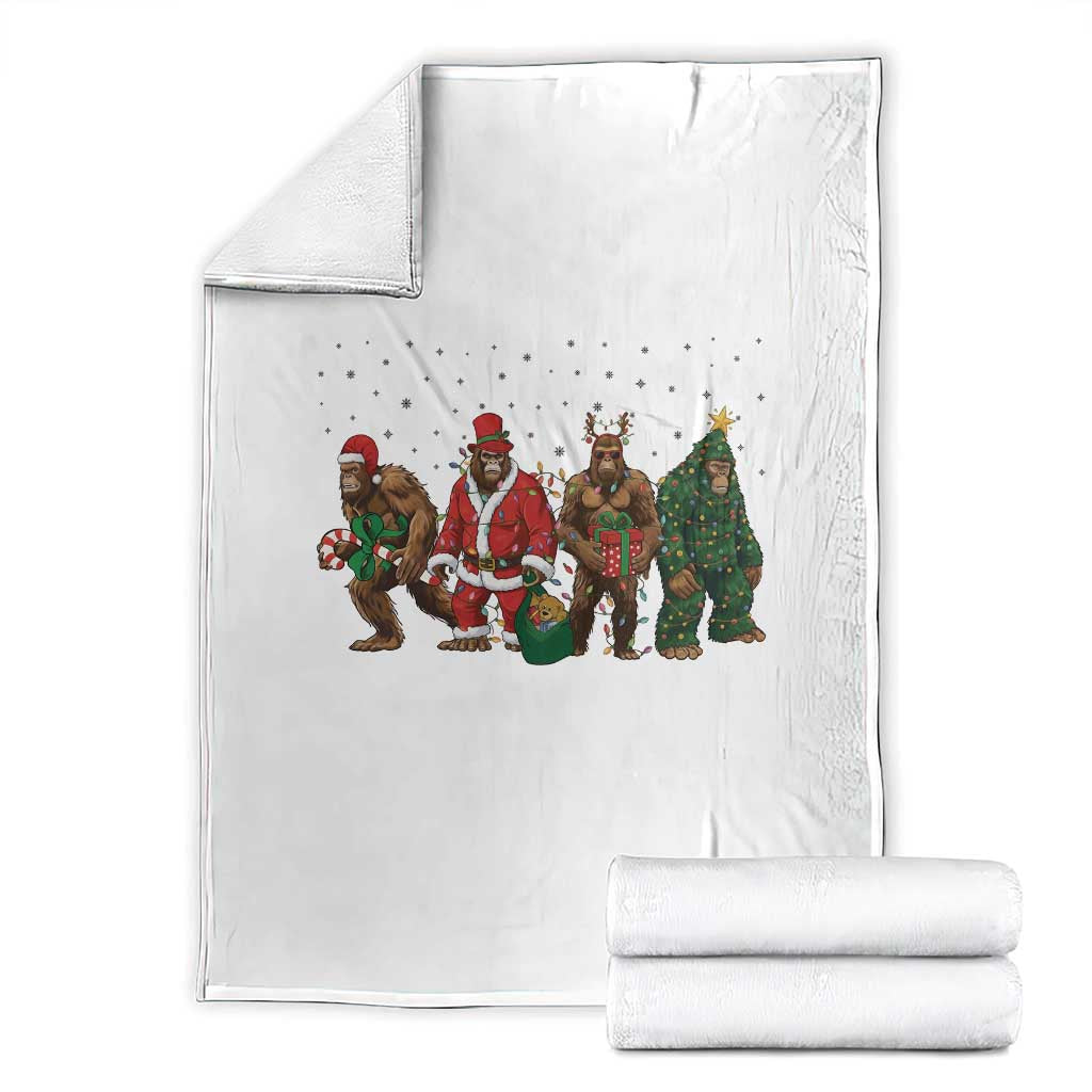 Bigfoot Christmas Cosplay Throw Blanket Funny Holiday Gift - Wonder Print Shop