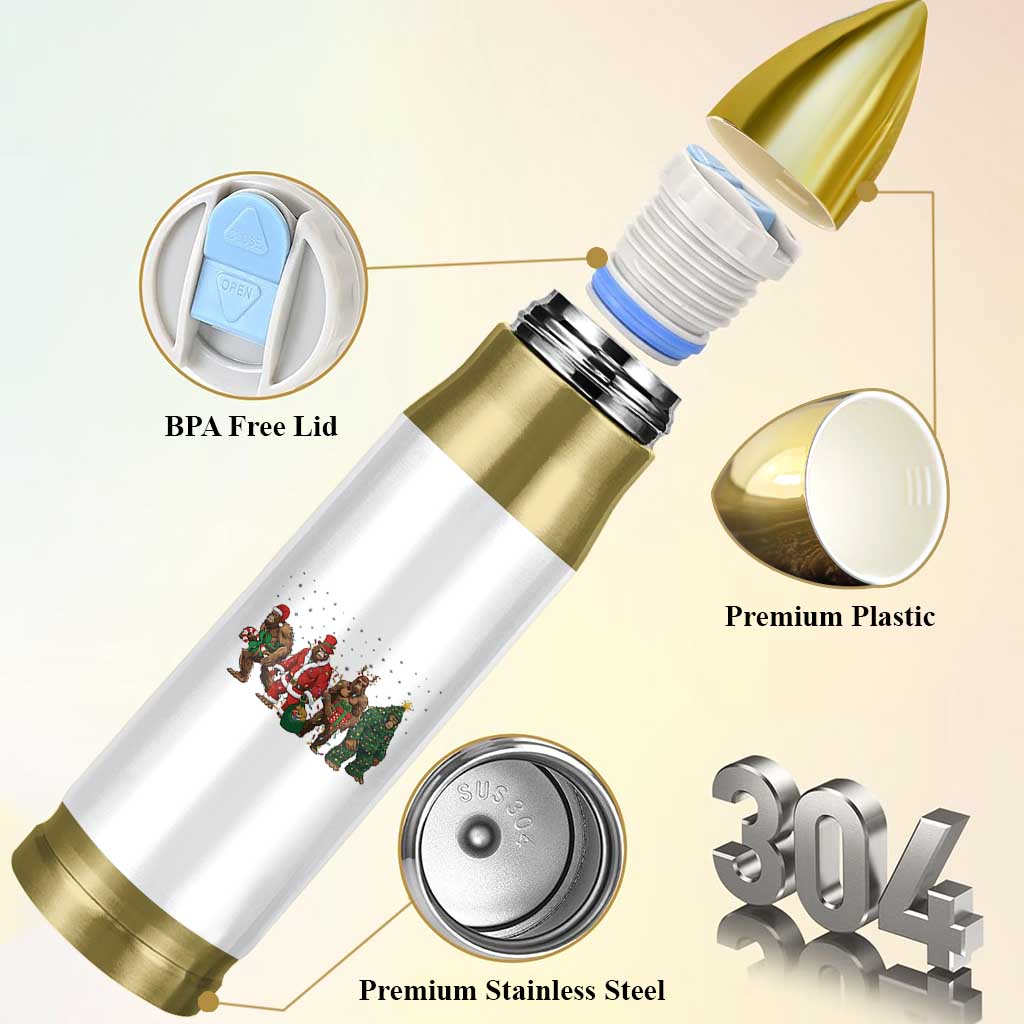 Bigfoot Christmas Cosplay Bullet Tumbler Funny Holiday Gift