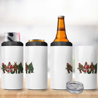 Bigfoot Christmas Cosplay 4 in 1 Can Cooler Tumbler Funny Holiday Gift