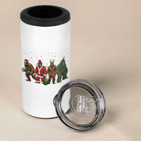 Bigfoot Christmas Cosplay 4 in 1 Can Cooler Tumbler Funny Holiday Gift