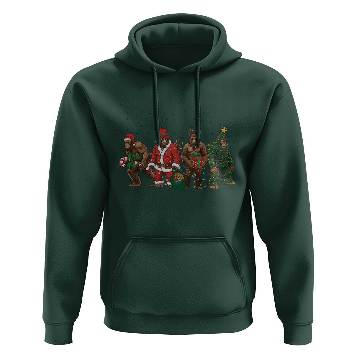 Bigfoot Christmas Cosplay Hoodie Funny Holiday Gift - Wonder Print Shop