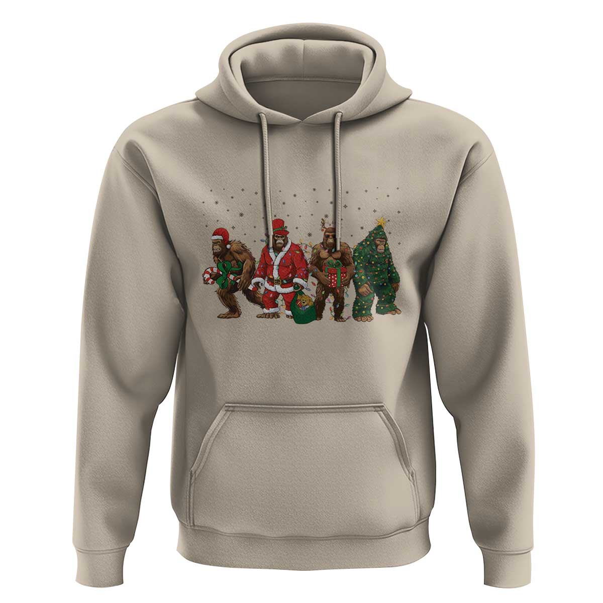 Bigfoot Christmas Cosplay Hoodie Funny Holiday Gift - Wonder Print Shop