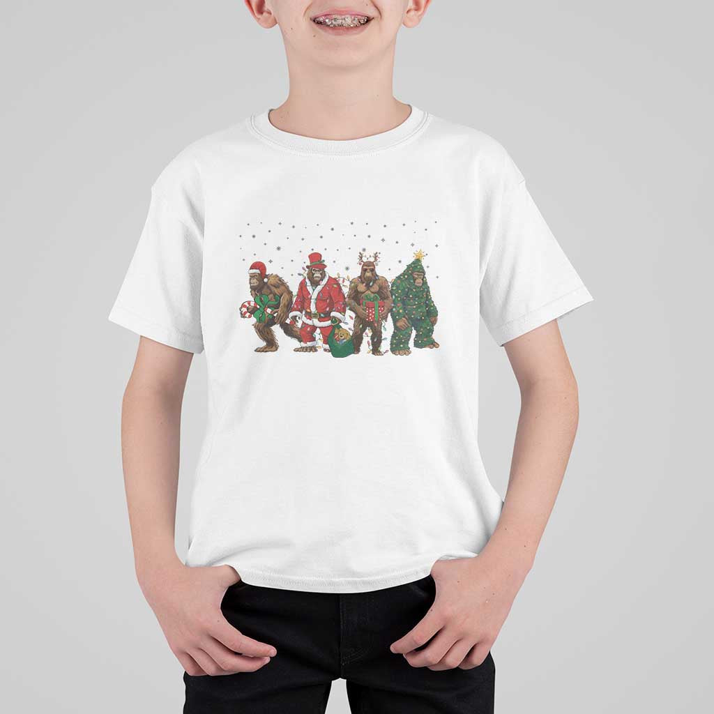 Bigfoot Christmas Cosplay T Shirt For Kid Funny Holiday Gift - Wonder Print Shop