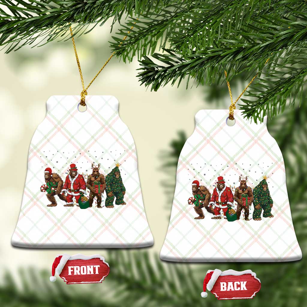 Bigfoot Xmas Cosplay Ceramic Ornament Funny Holiday Gift - Wonder Print Shop