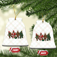 Bigfoot Xmas Cosplay Ceramic Ornament Funny Holiday Gift - Wonder Print Shop