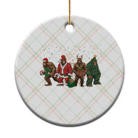 Bigfoot Xmas Cosplay Ceramic Ornament Funny Holiday Gift - Wonder Print Shop