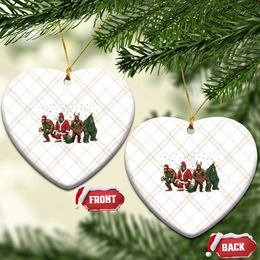 Bigfoot Xmas Cosplay Ceramic Ornament Funny Holiday Gift - Wonder Print Shop