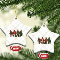 Bigfoot Xmas Cosplay Ceramic Ornament Funny Holiday Gift - Wonder Print Shop