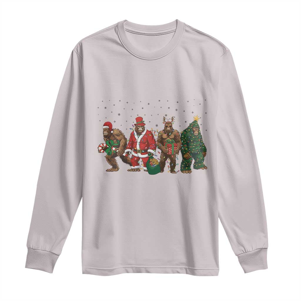 Bigfoot Christmas Cosplay Long Sleeve Shirt Funny Holiday Gift - Wonder Print Shop