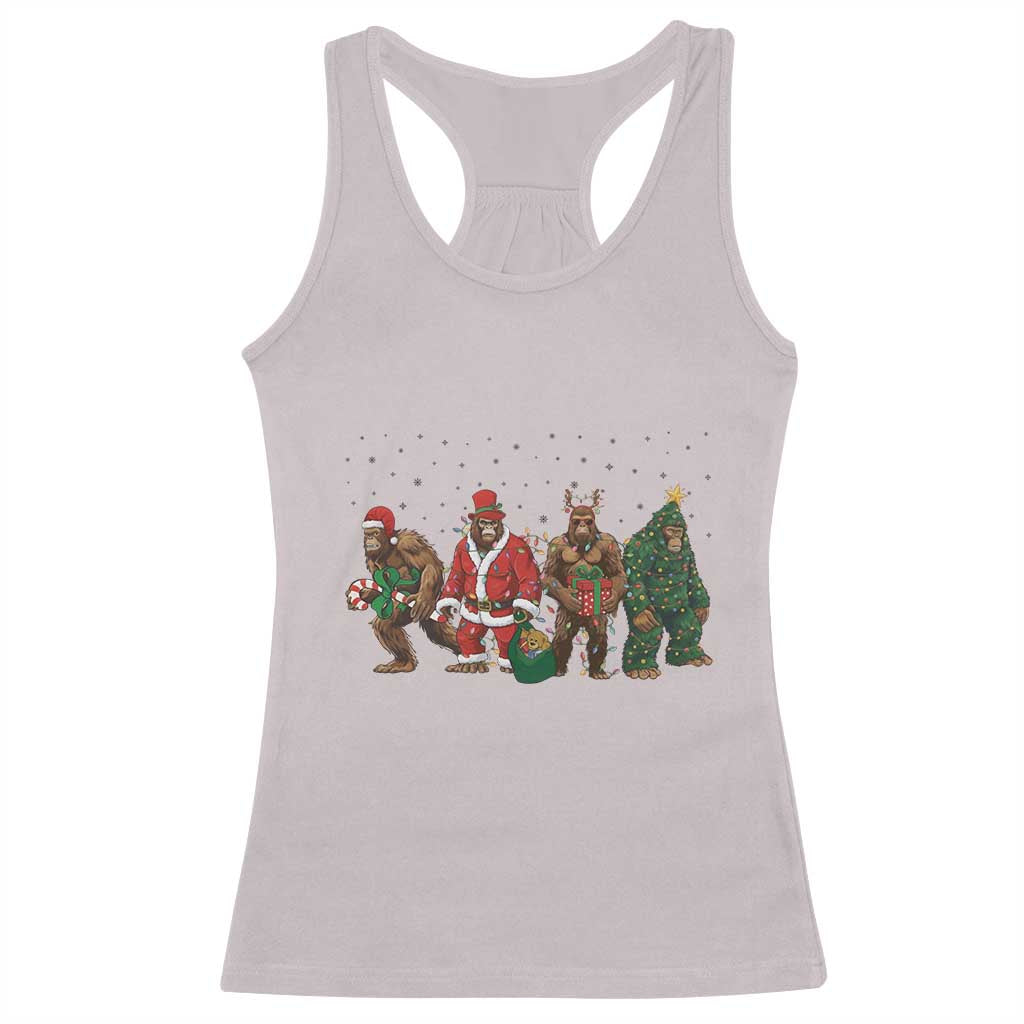 Bigfoot Christmas Cosplay Racerback Tank Top Funny Holiday Gift - Wonder Print Shop