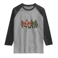 Bigfoot Christmas Cosplay Raglan Shirt Funny Holiday Gift - Wonder Print Shop