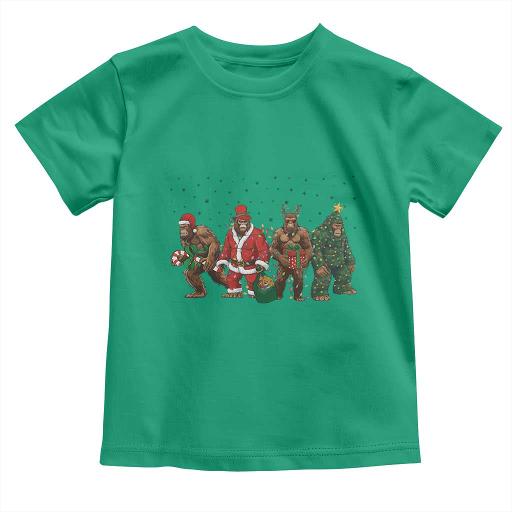 Bigfoot Christmas Cosplay Toddler T Shirt Funny Holiday Gift - Wonder Print Shop