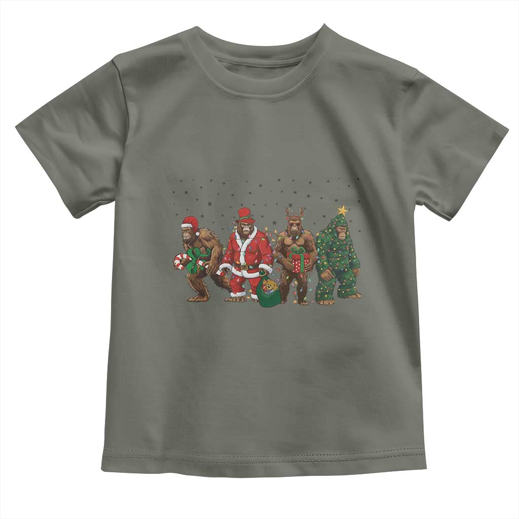 Bigfoot Christmas Cosplay Toddler T Shirt Funny Holiday Gift - Wonder Print Shop