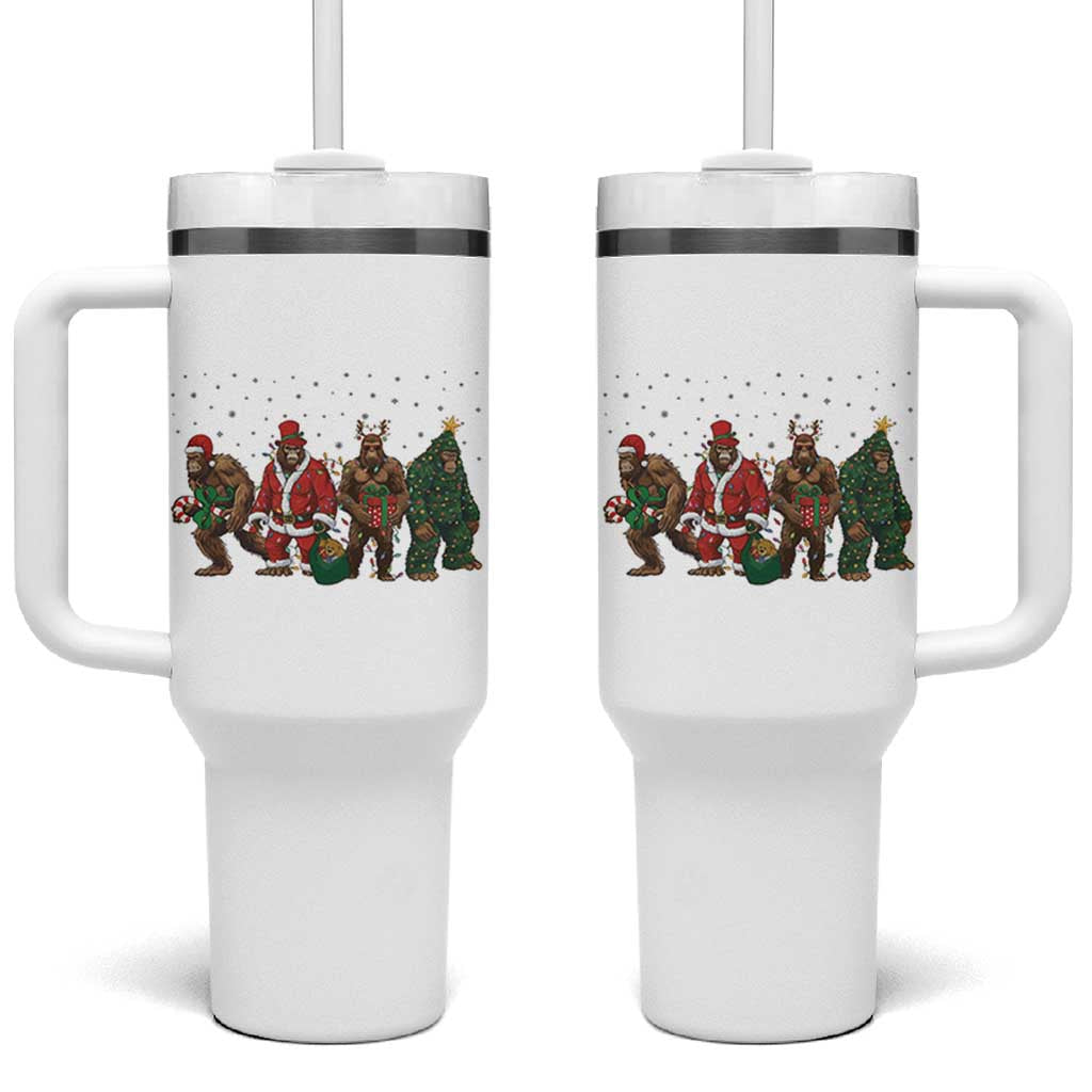 Bigfoot Christmas Cosplay Tumbler With Handle Funny Holiday Gift