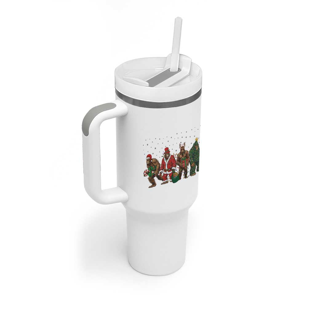 Bigfoot Christmas Cosplay Tumbler With Handle Funny Holiday Gift