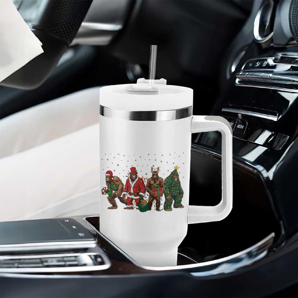 Bigfoot Christmas Cosplay Tumbler With Handle Funny Holiday Gift