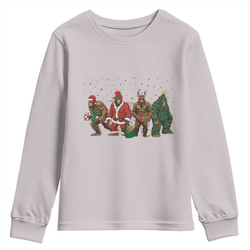 Bigfoot Christmas Cosplay Youth Sweatshirt Funny Holiday Gift - Wonder Print Shop