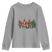 Bigfoot Christmas Cosplay Youth Sweatshirt Funny Holiday Gift - Wonder Print Shop