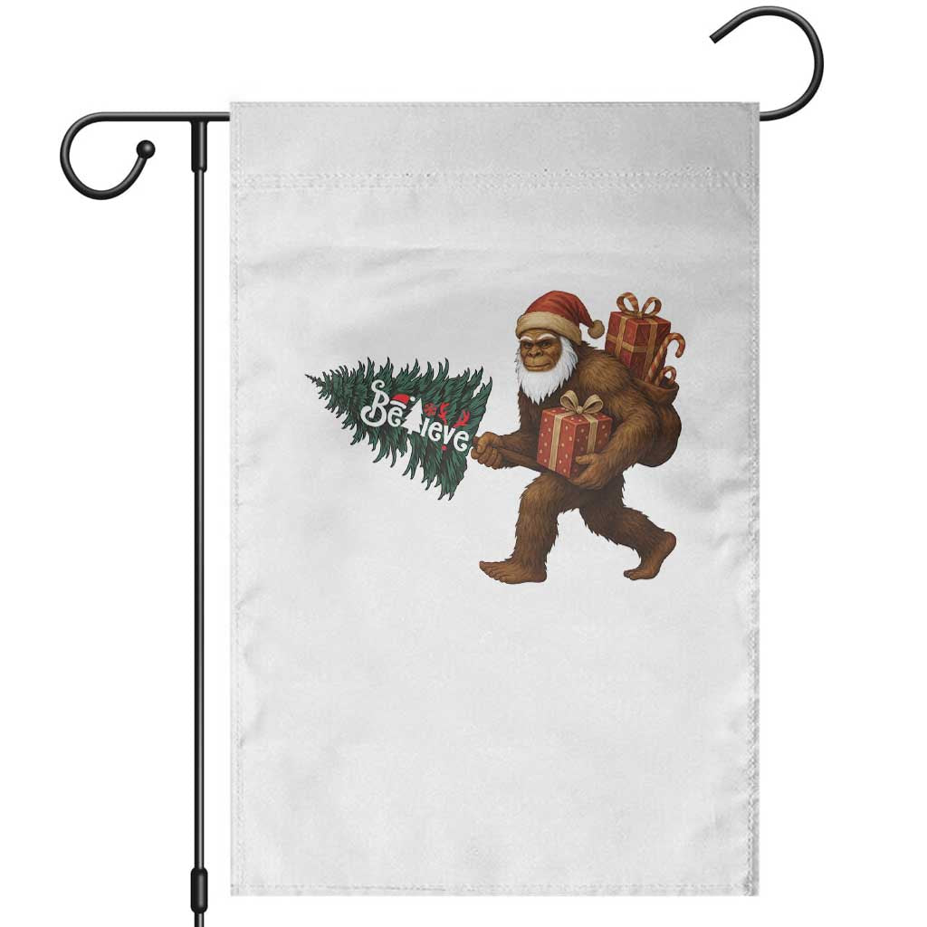 Believe Bigfoot Christmas Garden Flag Sasquatch Holiday Gift - Wonder Print Shop