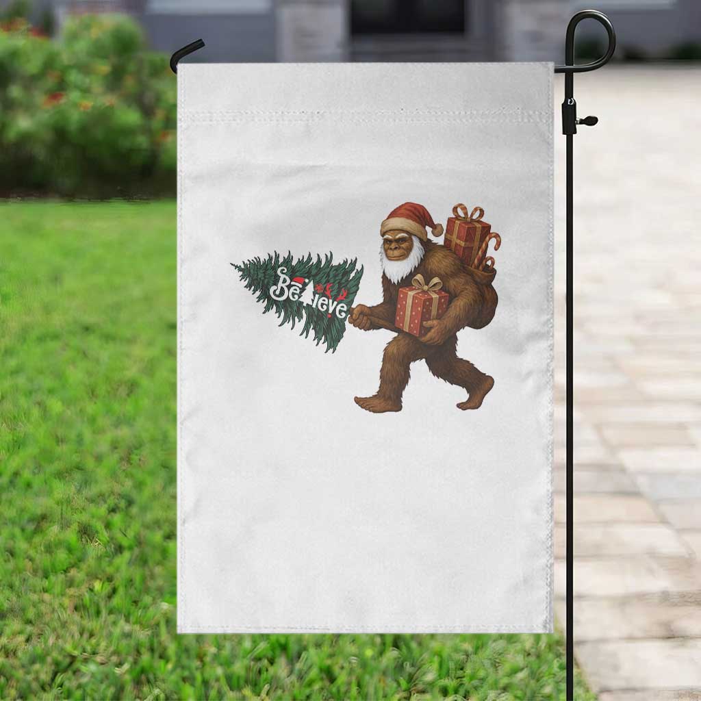 Believe Bigfoot Christmas Garden Flag Sasquatch Holiday Gift - Wonder Print Shop
