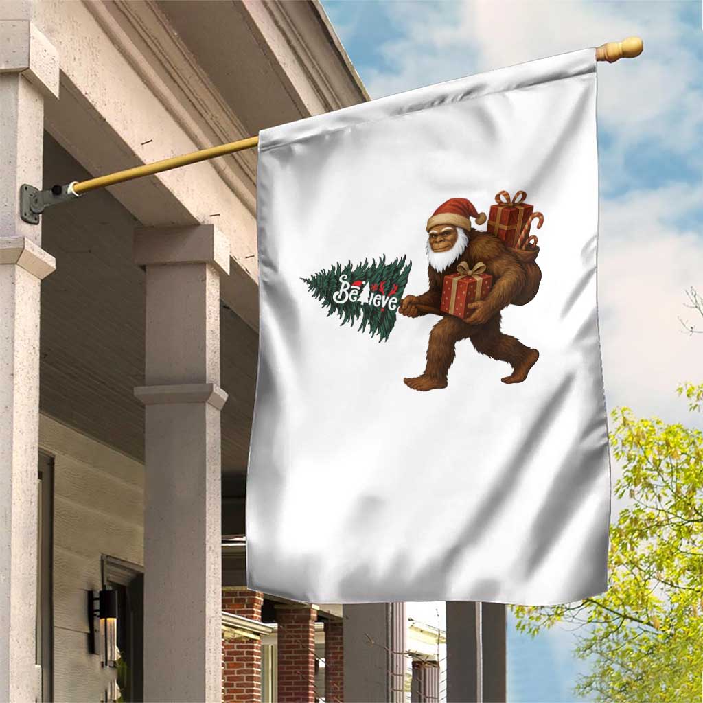 Believe Bigfoot Christmas Garden Flag Sasquatch Holiday Gift - Wonder Print Shop