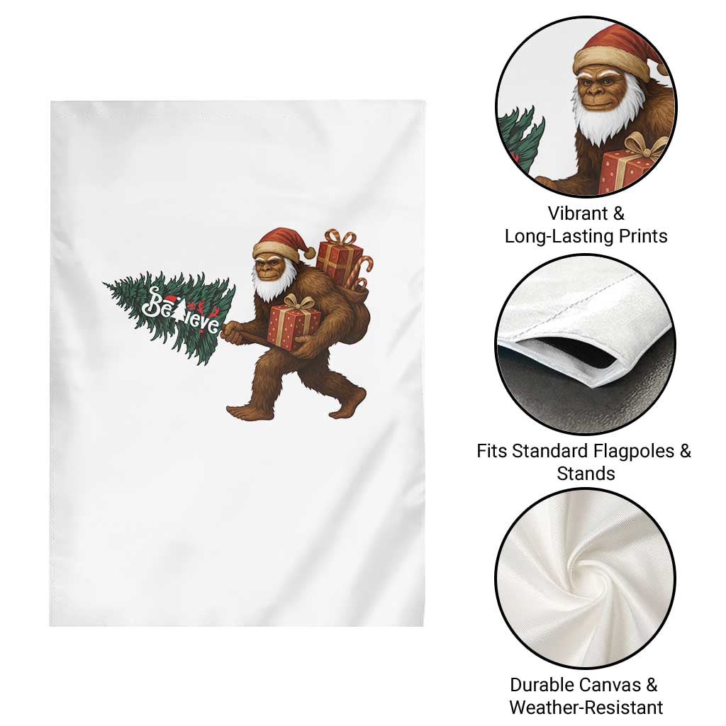 Believe Bigfoot Christmas Garden Flag Sasquatch Holiday Gift - Wonder Print Shop