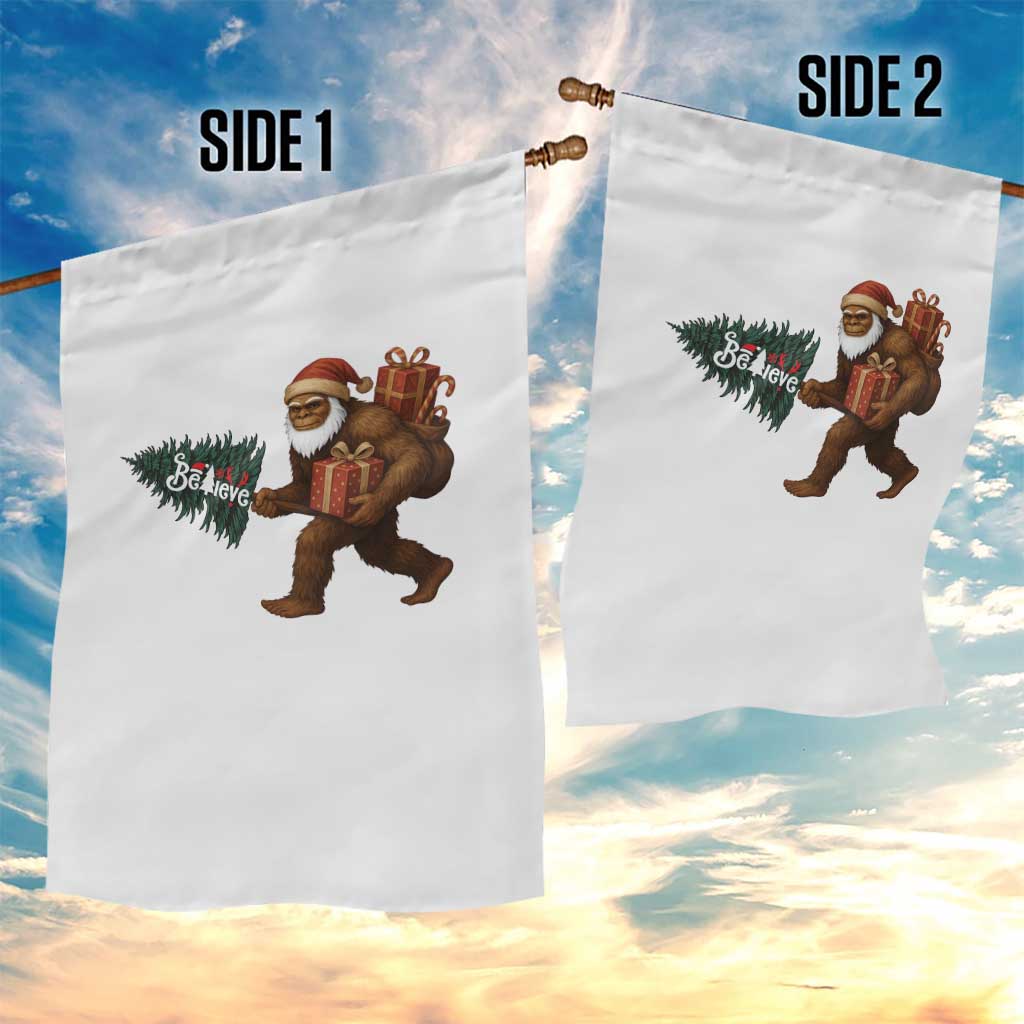 Believe Bigfoot Christmas Garden Flag Sasquatch Holiday Gift - Wonder Print Shop