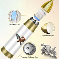 Believe Bigfoot Christmas Bullet Tumbler Sasquatch Holiday Gift