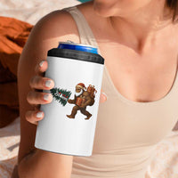 Believe Bigfoot Christmas 4 in 1 Can Cooler Tumbler Sasquatch Holiday Gift