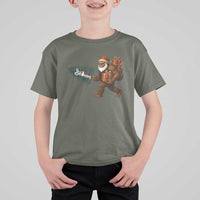 Believe Bigfoot Christmas T Shirt For Kid Sasquatch Holiday Gift - Wonder Print Shop