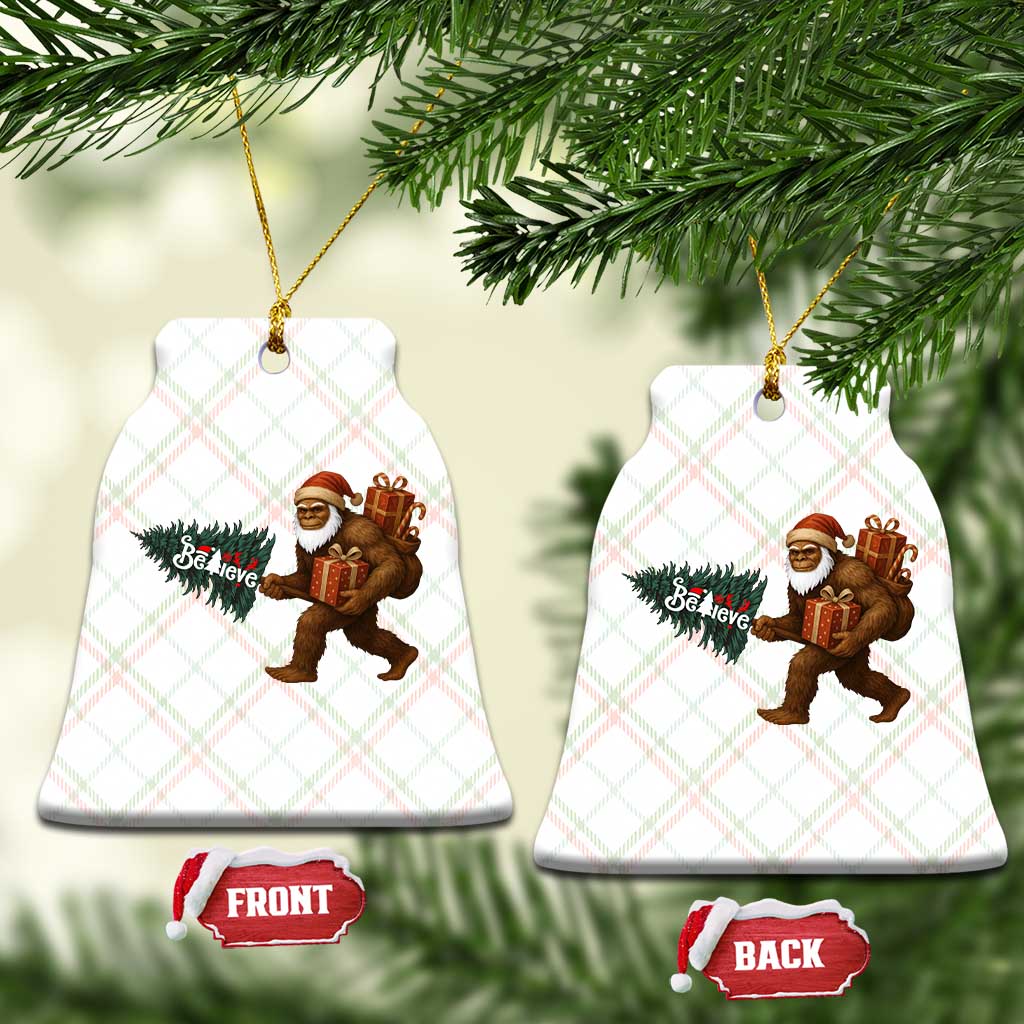 Believe Bigfoot Xmas Ceramic Ornament Sasquatch Holiday Gift - Wonder Print Shop