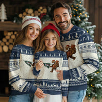 Believe Bigfoot Xmas Ugly Christmas Sweater Sasquatch Holiday Gift - Wonder Print Shop