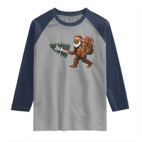 Believe Bigfoot Christmas Raglan Shirt Sasquatch Holiday Gift - Wonder Print Shop