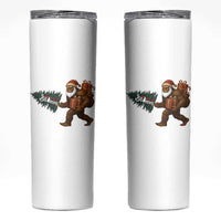Believe Bigfoot Christmas Skinny Tumbler Sasquatch Holiday Gift