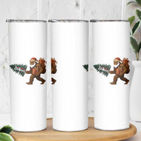 Believe Bigfoot Christmas Skinny Tumbler Sasquatch Holiday Gift