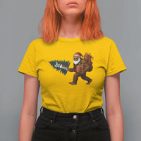 Believe Bigfoot Christmas T Shirt For Women Sasquatch Holiday Gift - Wonder Print Shop