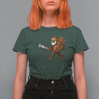 Believe Bigfoot Christmas T Shirt For Women Sasquatch Holiday Gift - Wonder Print Shop