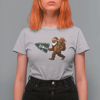Believe Bigfoot Christmas T Shirt For Women Sasquatch Holiday Gift - Wonder Print Shop