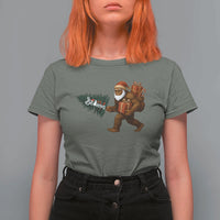 Believe Bigfoot Christmas T Shirt For Women Sasquatch Holiday Gift - Wonder Print Shop
