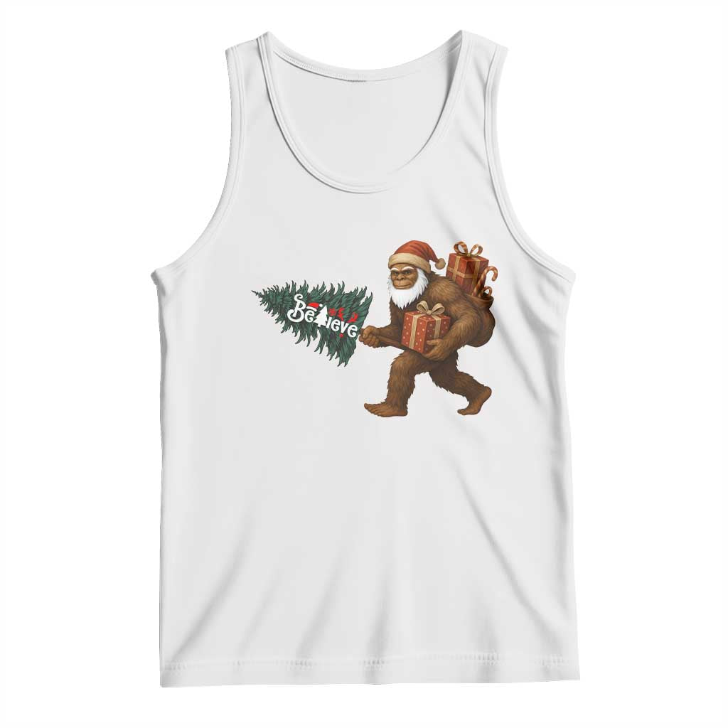 Believe Bigfoot Christmas Tank Top Sasquatch Holiday Gift - Wonder Print Shop