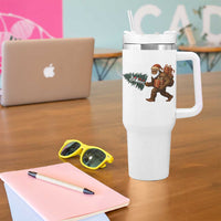 Believe Bigfoot Christmas Tumbler With Handle Sasquatch Holiday Gift