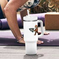 Believe Bigfoot Christmas Tumbler With Handle Sasquatch Holiday Gift