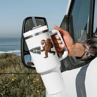 Believe Bigfoot Christmas Tumbler With Handle Sasquatch Holiday Gift