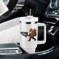 Believe Bigfoot Christmas Tumbler With Handle Sasquatch Holiday Gift