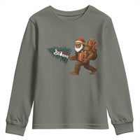 Believe Bigfoot Christmas Youth Sweatshirt Sasquatch Holiday Gift - Wonder Print Shop
